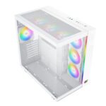 Xigmatek Aqua Ultra Air Arctic ARGB (E-ATX) Mid Tower Cabinet (White) - Image 3