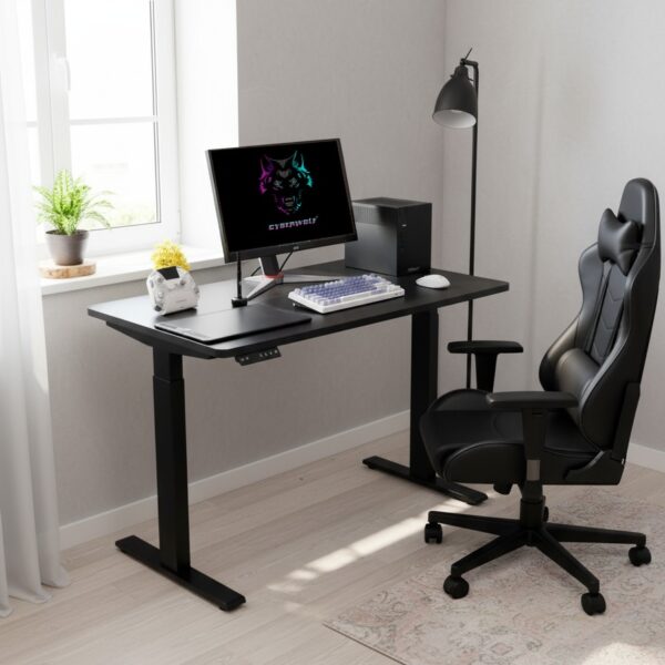 Cyberwolf Hydraulic Gaming Table Regular (1100mm x 600mm) Black