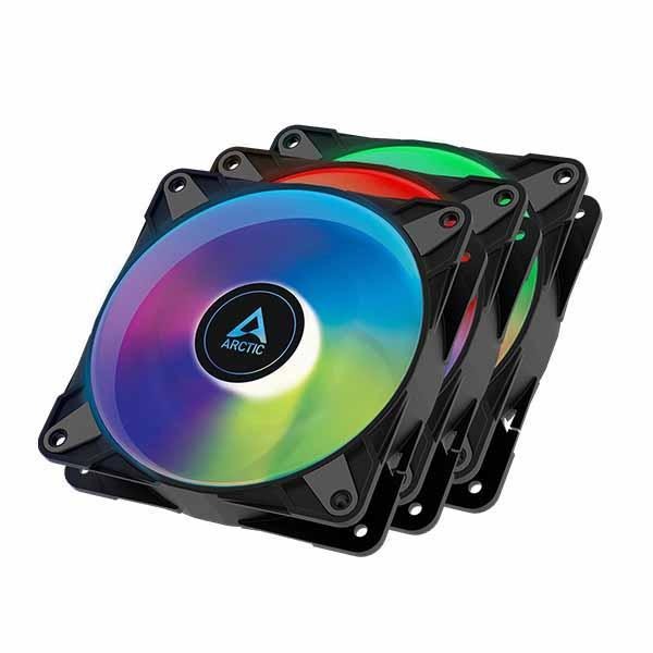 P12-ARGB-3.jpg ARCTIC P12 120mm PWM PST A-RGB CPU Case Fan (Triple Pack) - Image 1