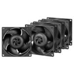 ARCTIC S8038-10K -500–10000 RPM Server Fan 4 Pack (Black)