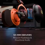 Karnage Velocity 50mm RGB Gaming Headset (Black-Orange)