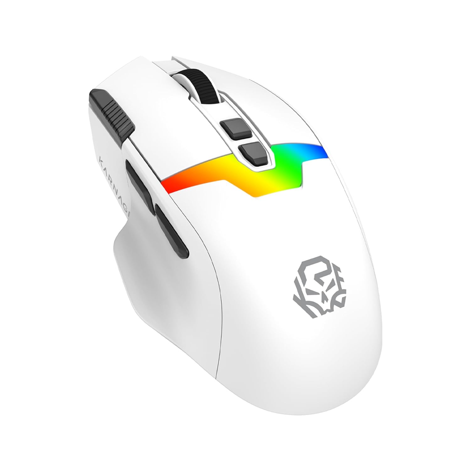 61y6CWS5FaL._SL1500_.jpg KARNAGE Templar Tri-Mode Wireless RGB Gaming Mouse - White - Image 1