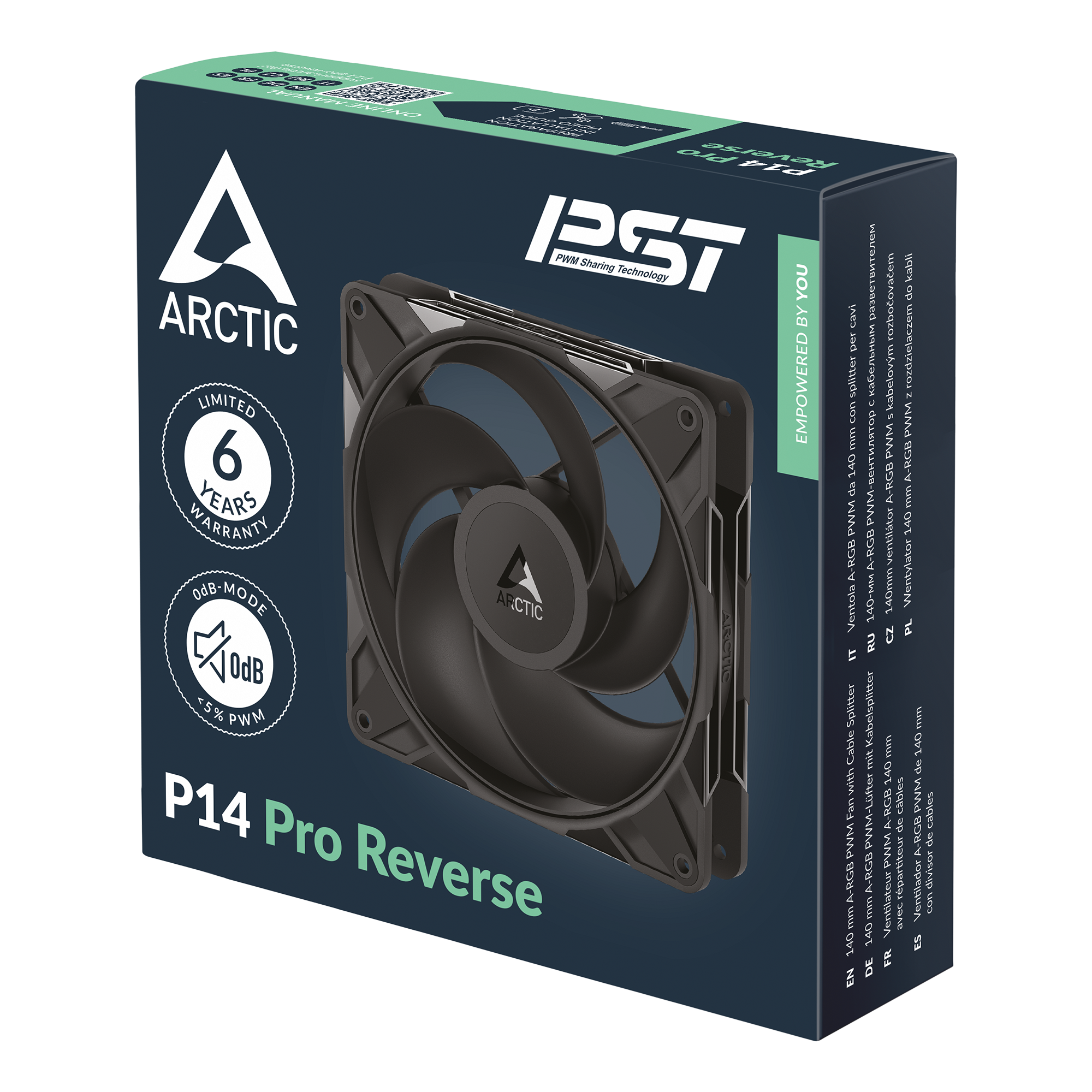 arctic-p14-pro-reverse-140mm-pwm-fan.png ARCTIC P14 Pro Reverse 140mm PWM Fan - Image 1