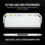 Corsair Dominator Platinum RGB 32GB (16GBx2) DDR5 6200MHz Desktop RAM (White)