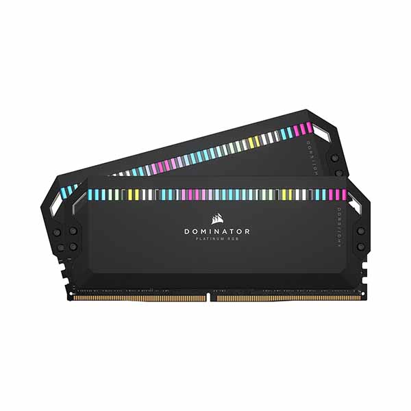 Corsair DOMINATOR PLATINUM RGB 64GB (2x32GB) DDR5 DRAM 5600MHz C40 Memory Kit (Black)