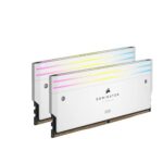 Corsair DOMINATOR TITANIUM RGB 64GB (2x32GB) DDR5 DRAM 6600MHz CL32 RAM (White)