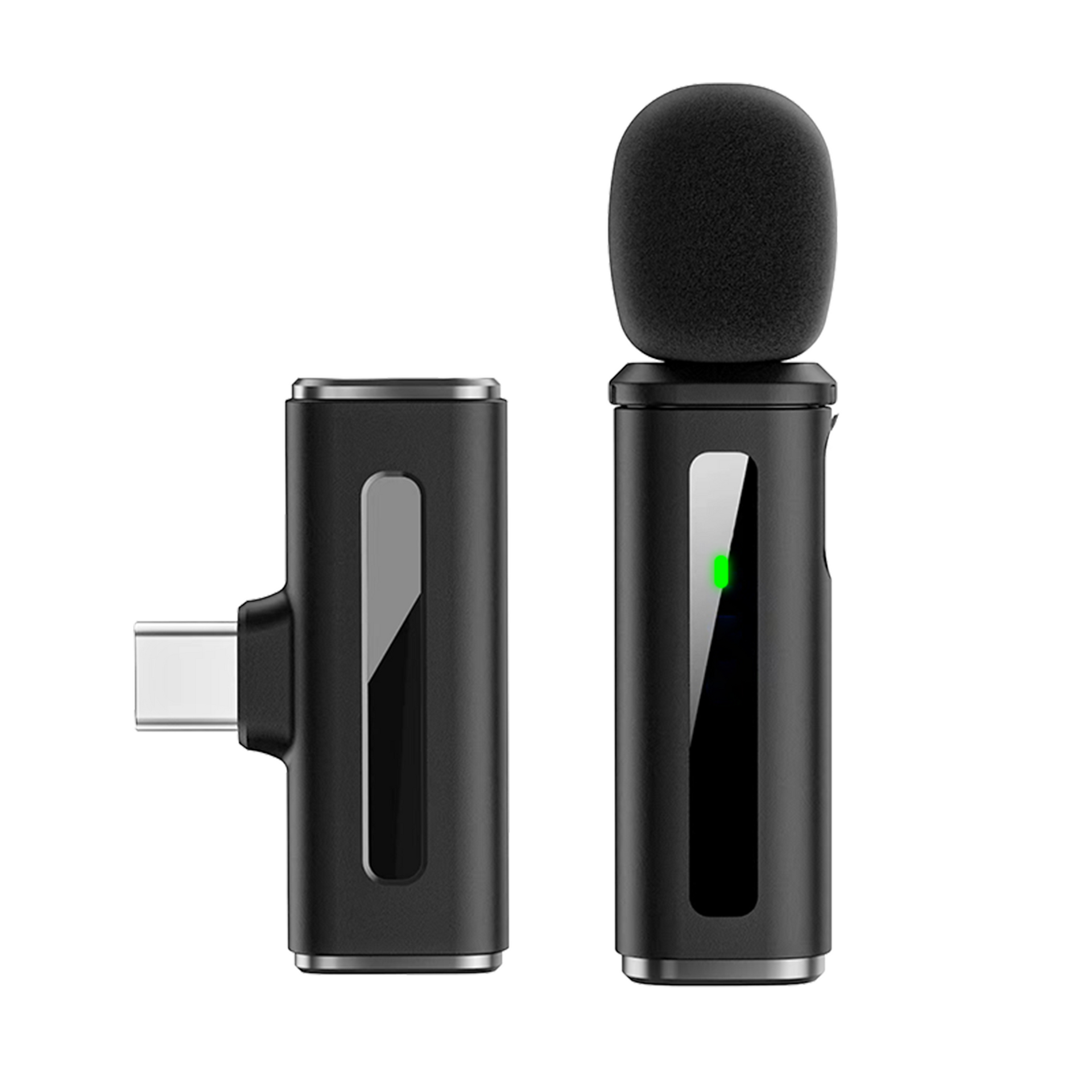 digitek-dwm-010-wireless-microphone-system-with-type-c-connector-1.png Digitek (DWM 010) Wireless Microphone System with Type-C Connector, 1 Transmitters & 1 Receiver, 40m Range, Noise Cancellation, 7H Battery, 2.4GHz Low Latency Mic, Ideal for... - Image 1