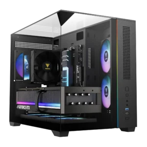 Gamdias ATLAS M3M Micro-ATX Gaming Mini Tower Case – Black