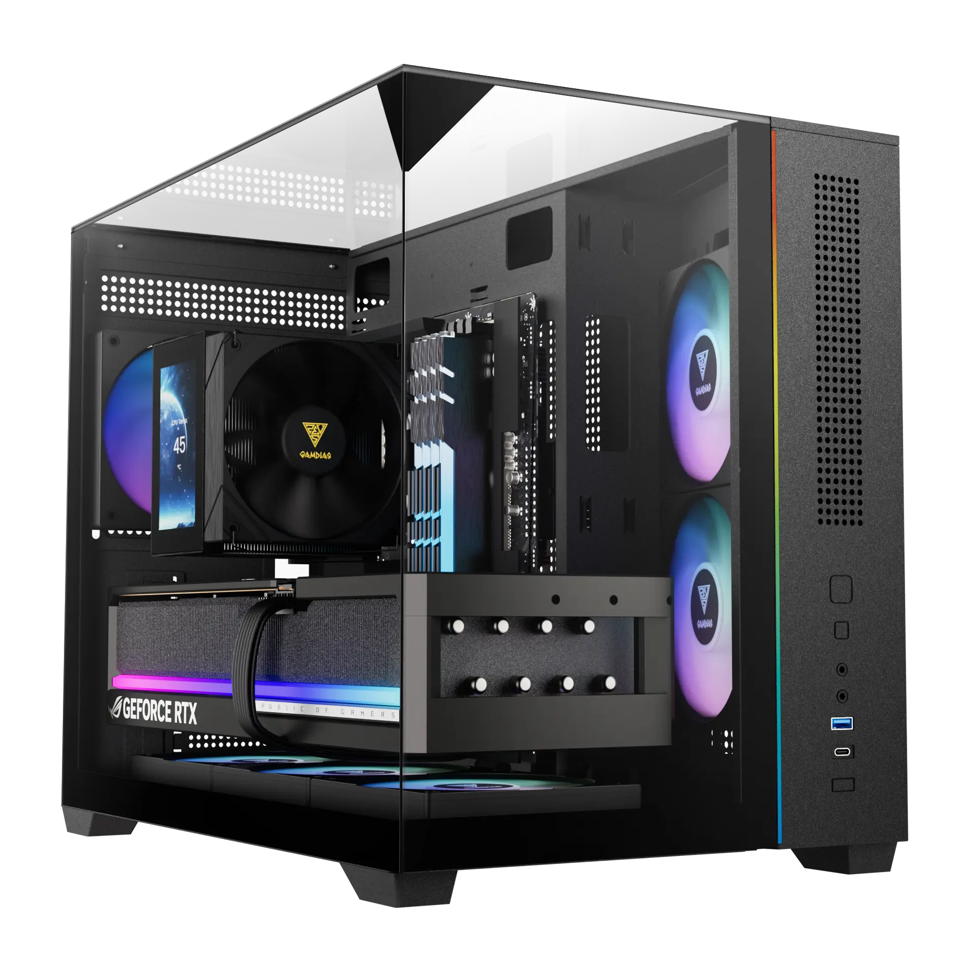 gamdias-atlas-m3m-micro-atx-gaming-mini-tower-case-black.webp Gamdias ATLAS M3M Micro-ATX Gaming Mini Tower Case – Black - Image 1