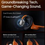 SHOKZ Openrun Pro 2 Mini Orange Bone Conduction Sport Headphones - Image 3