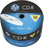 HP CD Recordable CRA00070 Pack of 50 Disc Shrink Wrap Pack Speed 52x 700 MB (Pack of 50)