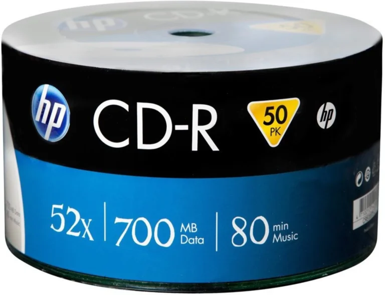 HP CD Recordable CRA00070 Pack of 50 Disc Shrink Wrap Pack Speed 52x 700 MB (Pack of 50)