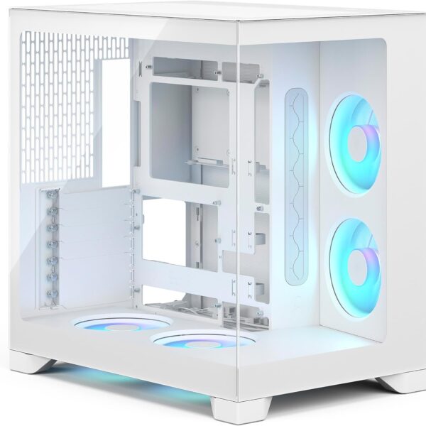 Fractal Design Pop 2 Vision Panoramic Gaming Cabinet – White RGB Fractal Design Pop 2 Vision Panoramic Gaming Cabinet – White RGB