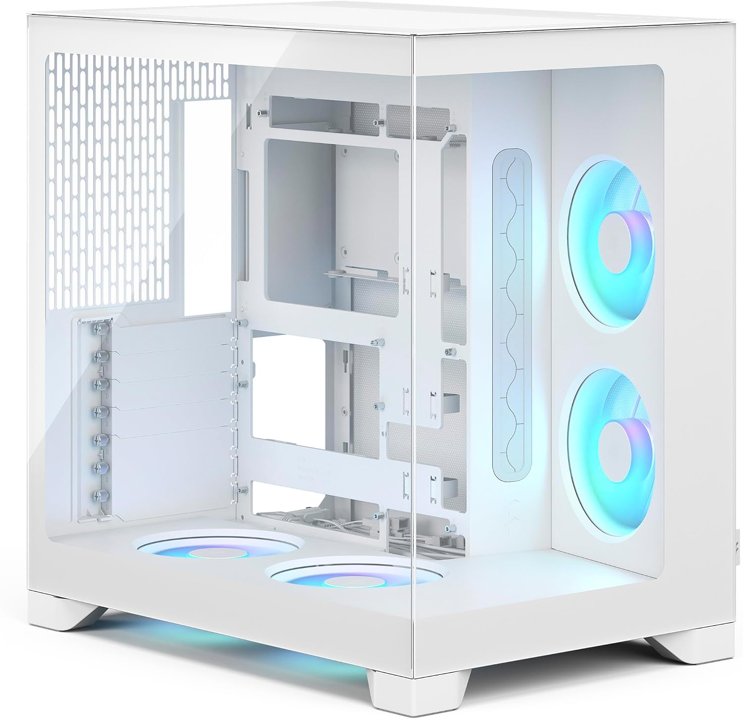 Fractal Design Pop 2 Vision Panoramic Gaming Cabinet – White RGB Fractal Design Pop 2 Vision Panoramic Gaming Cabinet – White RGB