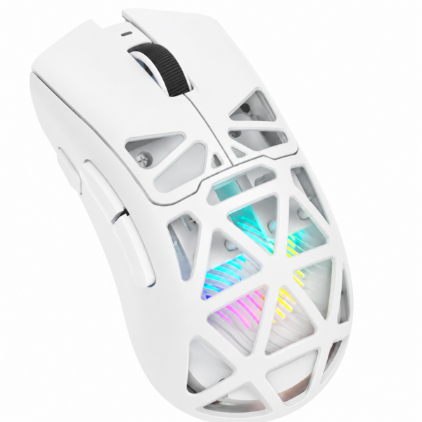 AULA SC620 Tri-Mode (BT5.3/2.4GHz/USB-C) Wireless Gaming Mouse for PC, Laptop, Mac | White (SC620W)