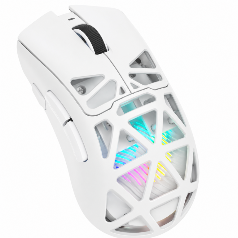 AULA SC620 Tri-Mode (BT5.3/2.4GHz/USB-C) Wireless Gaming Mouse for PC, Laptop, Mac | White (SC620W)