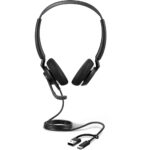 Jabra Engage 50 II Link MS Duo Wired Headset with USB‑A & USB‑C Connectivity