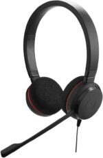 Jabra Evolve 20 UC USB Professional Wired Stereo Headset with Ultimate Noise Cancellation Mic – Black