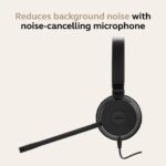 Jabra Evolve 20 UC USB Professional Wired Stereo Headset with Ultimate Noise Cancellation Mic – Black