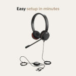 Jabra Evolve 30 II Stereo MS Headset with Noise‑Cancelling Microphone USB‑C/USB‑A Adapter