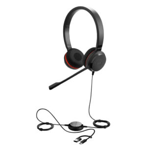 Jabra Evolve 30 II Stereo MS Headset with Noise‑Cancelling Microphone USB‑C/USB‑A Adapter