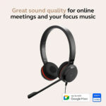 Jabra Evolve 30 II Stereo MS Headset with Noise‑Cancelling Microphone USB‑C/USB‑A Adapter