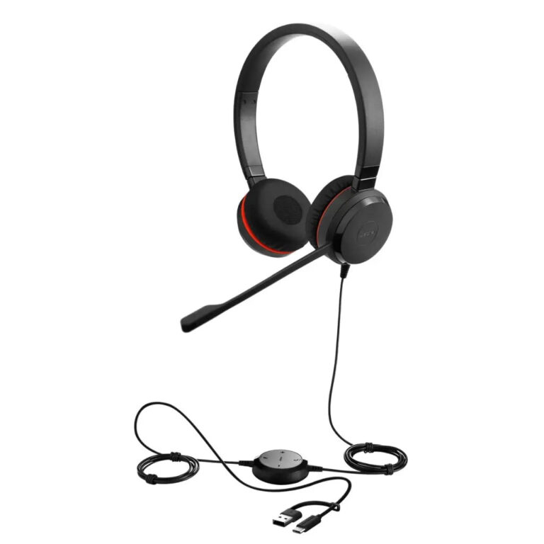 Jabra Evolve 30 II Stereo MS Headset with Noise‑Cancelling Microphone USB‑C/USB‑A Adapter