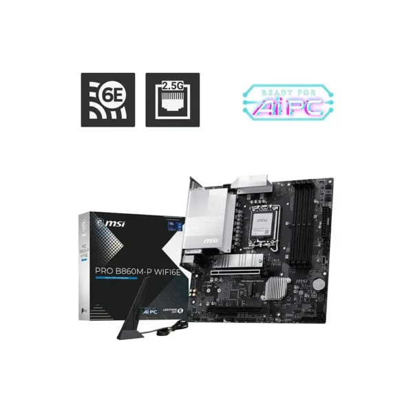 MSI Pro B860M-P WiFi6E LGA1851 Micro ATX Motherboard