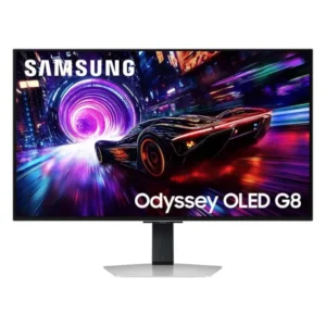 Samsung Odyssey QD-OLED G8 32-inch (80 cm) 4K 3840 x 2160 Glare Free Gaming Flat Monitor, OLED Safeguard+, 240Hz, 0.03ms, FreeSync Premium Pro, HDR10+ Gaming, HAS…