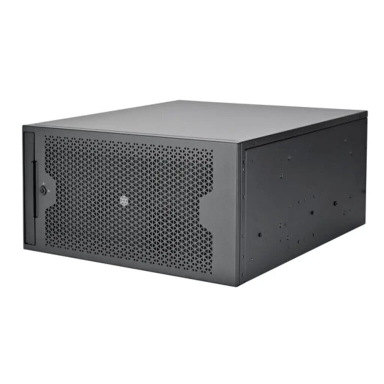 SilverStone RM53-502 5U Rackmount Server Chassis Supports SSI-EEB ATX 360mm Radiator Dual PSU-With Rail