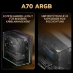 Thermalright TR A70 ARGB ATX Three-Sided Column Gaming Cabinet - Image 5